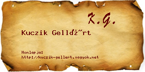 Kuczik Gellért névjegykártya